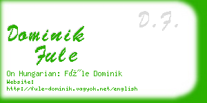 dominik fule business card